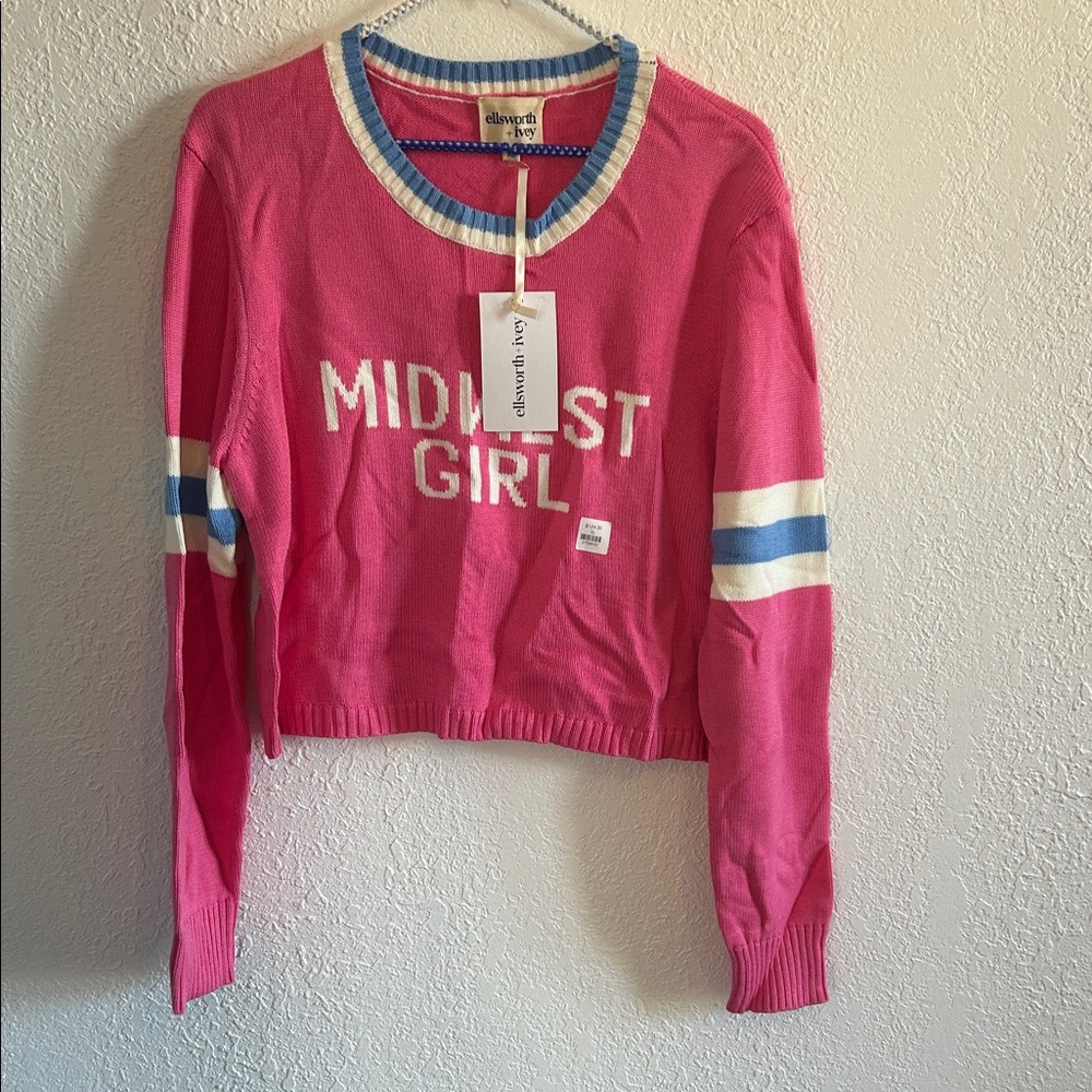 Women’s XL - Trendy Pink 'Midwest Girl' Sweatshirt